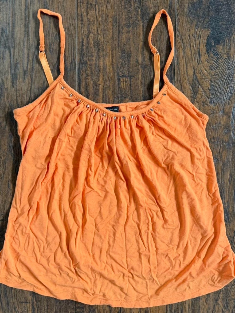 Women's Orange Rhinestone Cami Top